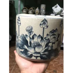 Bát hương thờ cúng men rạn gốm sứ Bát Tràng