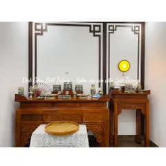 Bộ thờ cúng men rạn - đồ thờ cúng gia tiên thổ công bàn thờ thần tài gốm sứ Bát Tràng