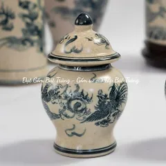 Bộ thờ cúng men rạn - đồ thờ cúng gia tiên thổ công bàn thờ thần tài gốm sứ Bát Tràng