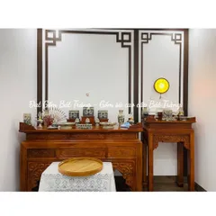 Bộ Thờ Cúng Men Rạn Họa Tiết Hoa Sen - Gốm Sứ Bát Tràng, Cúng Gia Tiên Thổ Công/Bàn Thờ Thần Tài