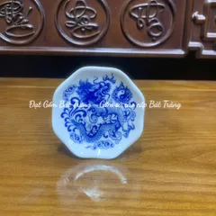 Ống cắm hương , Ống hương men trắng họa tiết rồng phượng - Gốm sứ Nghệ Nhân cao cấp Bát Tràng