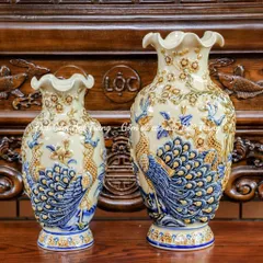 Bộ Thờ Cúng Men Hoàng Thổ Đắp Nổi Gốm Sứ Bát Tràng - Đồ Thờ Cúng Nghệ Nhân Cao Cấp