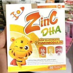Zinc DHA ăn ngon ngủ tốt vitamin tăng đề kháng, kích thích ăn ngon kẽm sắt 20 ống ml 
