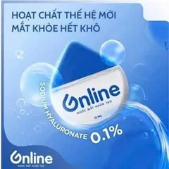 Nước mắt nhân tạo ONLINE 12ml giữ ẩm hằng ngày, bổ sung khoáng chất hạn chế khô mắt, không chất bảo quản - T302203014