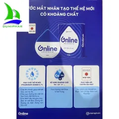 Nước mắt nhân tạo ONLINE 12ml giữ ẩm hằng ngày, bổ sung khoáng chất hạn chế khô mắt, không chất bảo quản - T302203014