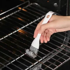 Bàn chải rãnh cong làm sạch vỉ nướng, làm sạch những nơi khó cọ nhất cuốn cong dễ dàng sử dụng,Uốn Cong Được 875977