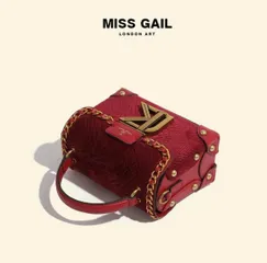 (Hàng V.I.P ORDER LIMITED) - Túi cốp thương hiêu MISS GAIL nhung đỏ mùa đông