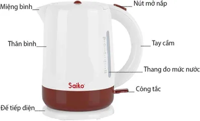Ấm Siêu Tốc Saiko 1,5L CK-2151S