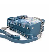 (NEW LIMITED ORDER VIP) - Túi xách nữ da cao cấp họa tiết ĐỎ và XANH đeo vai dây xích nhỏ thương hiệu MISS GAIL