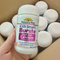 Viên nhai Calci tảo biển đỏ Nature's Way Kids Smart Bursts Liquid Algae Calcium with Magnesium + Zinc |30 viên| dành cho trẻ từ 6 tháng - 11 tuổi