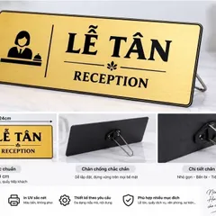 [HOẢ TỐC] Bảng tên để bàn, bảng phòng ban để bàn, có chân chống, đế gỗ, in theo yêu cầu