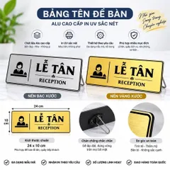 [HOẢ TỐC] Bảng tên để bàn, bảng phòng ban để bàn, có chân chống, đế gỗ, in theo yêu cầu