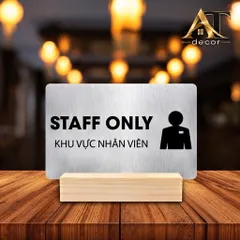 [HOẢ TỐC] Bảng tên để bàn, bảng phòng ban để bàn, có chân chống, đế gỗ, in theo yêu cầu