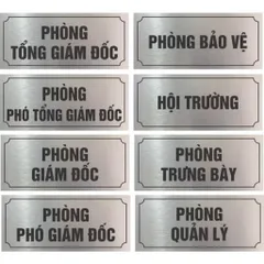 Bảng tên phòng chức danh dán cửa chất liệu nhôm alu cao cấp, tặng kèm keo dán, có hỗ trợ thiết kế theo yêu cầu miễn phí