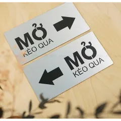 Bảng Alu In UV, đóng mở cửa, Pull, Push, open, nhận in theo yêu cầu