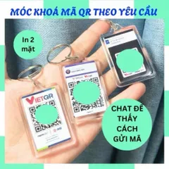 Móc khóa, in theo yêu cầu, kích thước 4x6cm, in mã qrcode, in ảnh cá nhân, in mã thanh toán ngân hàng, mã qrcode mica