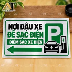 [Giao Hoả Tốc] Biển hướng dẫn, biển báo nơi sạc xe điện, khu vực đỗ xe để sạc điện, thay đổi nội dung theo yêu cầu