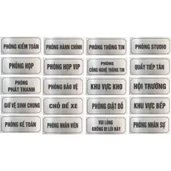 Bảng tên phòng chức danh dán cửa chất liệu nhôm alu cao cấp, tặng kèm keo dán, có hỗ trợ thiết kế theo yêu cầu miễn phí