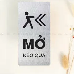 Bảng Alu In UV, đóng mở cửa, Pull, Push, open, nhận in theo yêu cầu
