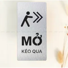 Bảng Alu In UV, đóng mở cửa, Pull, Push, open, nhận in theo yêu cầu