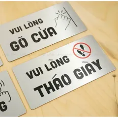 Bảng Alu In UV, đóng mở cửa, Pull, Push, open, nhận in theo yêu cầu