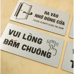 Bảng Alu In UV, đóng mở cửa, Pull, Push, open, nhận in theo yêu cầu