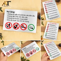 [Bảng Alu] Bảng chỉ dẫn, cảnh báo chất liệu alu bạc xước in uv có sẵn keo dính mặt sau, thiết kế và in mẫu theo yêu cầu