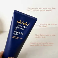 Sáp Tẩy Trang Làm Sạch Sâu, Trẻ Hóa Da oh!oh! Divine Blue Cleansing & Massaging Balm(150ml)