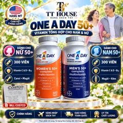 VIÊN UỐNG VITAMIN TỔNG HỢP ONE A DAY 50+ CHO NAM VÀ NỮ HỘP 300 VIÊN – CHUẨN NỘI ĐỊA MỸ COSTCO