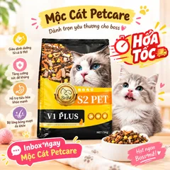 HẠT S2PET V1 PLUS SIÊU TOPPING CHO MÈO-5KG/TÚI-SIÊU DINH DƯỠNG-DỄ ĂN