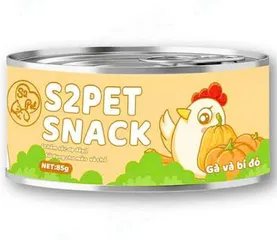 PATE DẠNG LỎNG S2PET SNACK 85GR/LON CHO CHÓ&MÈO-BỔ SUNG DINH DƯỠNG-DỄ ĂN