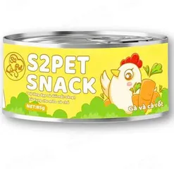 PATE DẠNG LỎNG S2PET SNACK 85GR/LON CHO CHÓ&MÈO-BỔ SUNG DINH DƯỠNG-DỄ ĂN