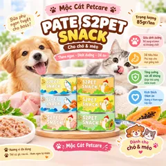 PATE DẠNG LỎNG S2PET SNACK 85GR/LON CHO CHÓ&MÈO-BỔ SUNG DINH DƯỠNG-DỄ ĂN