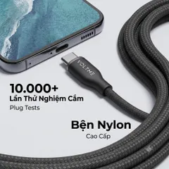Bộ sạc nhanh 35w hãng Voltme kèm cáp C to C, Tương thích ip15 seri trở lên và các dòng android chân type-C