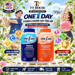 VIÊN UỐNG ONE A DAY MEN'S / WOMEN'S MULTIVITAMIN 300 VIÊN NỘI ĐỊA MỸ