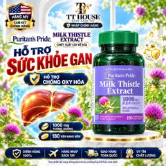 VIÊN UỐNG BỔ GAN PURITAN'S PRIDE MILK THISTLE 1000MG 180 VIÊN NỘI ĐỊA MỸ