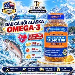Dầu Cá Hồi Omega Wild Alaskan Salmon Oil 210 viên của Mỹ (Cam kết hàng chuẩn)
