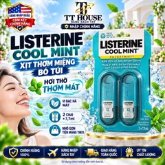 XỊT THƠM MIỆNG LISTERINE COOL MINT POCKETMIST VỈ 2 CHAI NỘI ĐỊA MỸ