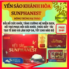 [1 HỘP 6 LỌ] YẾN SÀO KHÁNH HÒA SUNPHANEST – ĐÔNG TRÙNG HẠ THẢO