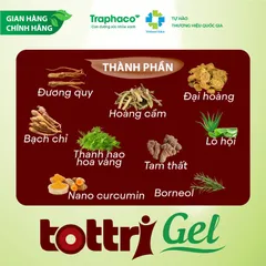 [CHE TÊN] TOTTRI Gel bôi 30g Hỗ Trợ Giảm Sưng Đau Búi Trĩ,Rát Hậu Môn,Táo Bón,Giảm Trĩ Nội,Trĩ Ngoại