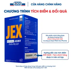 [Đầy Đủ Tem Tích Điểm] COMBO 2 Hộp JEX 60 Viên tặng 1 chai 15V hỗ trợ giảm đau, tái tạo sun khớp