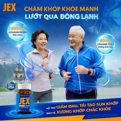 [Đầy Đủ Tem Tích Điểm] COMBO 2 Hộp JEX 60V tặng 1 chai 15V hỗ trợ giảm đau, tái tạo xương khớp