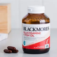 Viên uống Blackmores Glucosamine + Fish Oil |90 viên| Tác động cộng hưởng hướng đến hệ xương khớp/Hệ tim mạch/thần kinh & Kháng viêm toàn thân [S/P Chuẩn Úc]