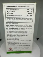 Viên Calci Nano K2 Mediphar bổ sung canxi, chống còi xương, loãng xương, xương răng chắc khỏe, phát triển chiều cao