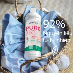 Nước xả vải hương dịu ngọt với nguyên liệu từ tự nhiên Stanhome Pure Soft White Comfort 1000ml