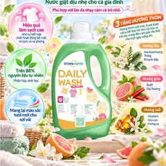 Nước giặt dịu nhẹ cho cả gia đình  phù hợp với làn da nhạy cảm và trẻ nhỏ Stanhome Daily Wash 1500ml