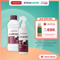 Bộ kem dưỡng làm sạch và bảo vệ đồ da Stanhome leather cream 250ml/chai và leather spray 350ml/chai