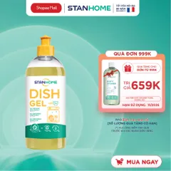 Gel rửa bát đậm đặc chuyên dụng cho máy rửa bát All in One Stanhome DISH GEL 500ml - nhập khẩu Pháp
