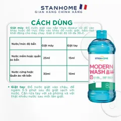 Nước giặt đậm đặc khử mùi chuyên dụng cho đồ thể thao  Stanhome Modern Wash 750ml