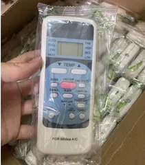 REMOTE MÁY LẠNH MIDEA MẶT PHÍM XANH, ĐIỀU KHIỂN THAY THẾ, CÓ PIN ĐI KÈM